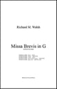 Missa Brevis in G SATB Singer's Edition cover